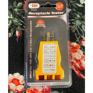 Receptacle Tester Tool Ideal for 110-125 VAC 3 Wire Receptacles New